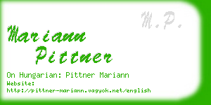 mariann pittner business card